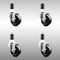 Service Caster 3 Inch 316SS Soft Rubber Wheel Swivel 1-1/4 Inch Expanding Stem Caster Set SCC SCC-SS316EX20S314-SRS-114-4 - alternate 1